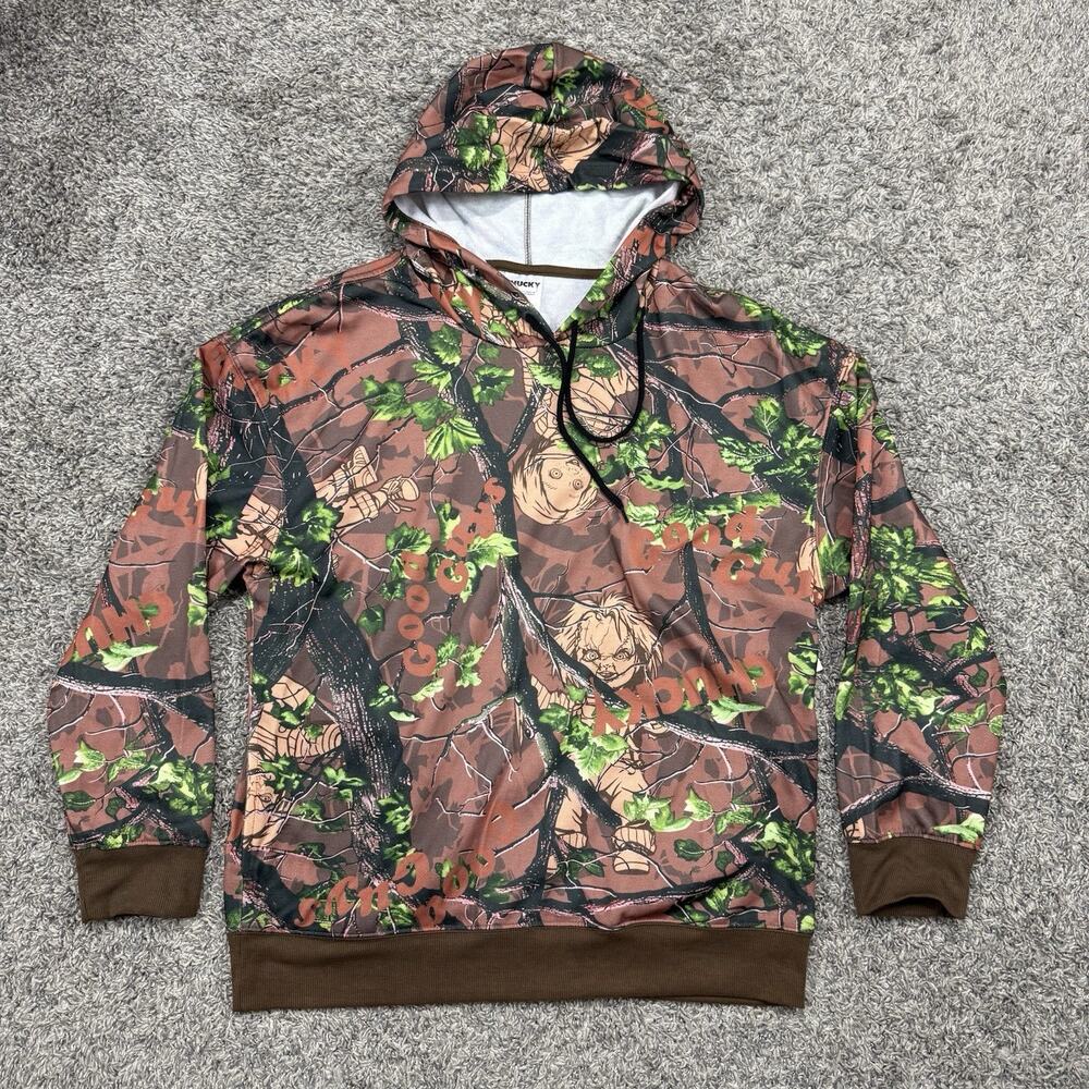 Childs Play Chucky Good Guys Camouflage Hoodie Men Size S NEW